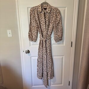 Leopard Print Belted Dress